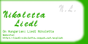 nikoletta liedl business card